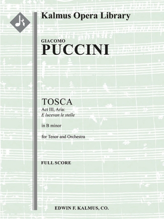 Tosca: Act III, Aria (tenor/orch score) Scores