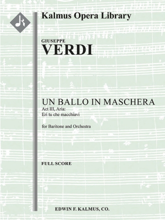 Un Ballo in Maschera III Aria (bari sc) Scores