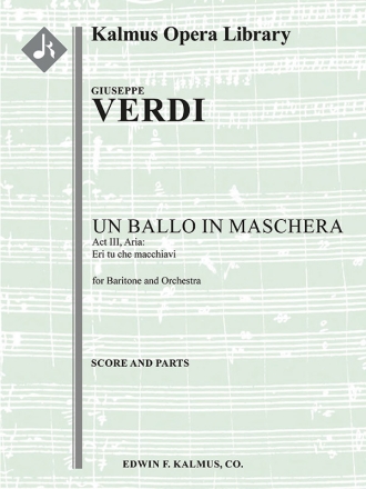 Un Ballo in Maschera III Aria Baritone Full Orchestra