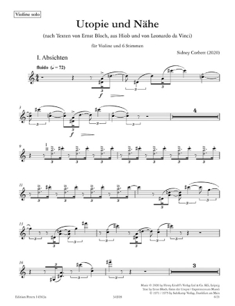 Utopie und Nahe (Violin Part)