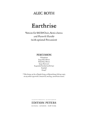 Earthrise SATB Semi-chor Pno Prc (Perc)