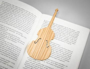 Lesezeichen Double Bass Eiche aus Eiche 16cm x 6cm x 0,15cm