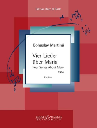 4 Lieder ber Maria fr gem Chor a cappella Partitur (ts/en/dt/fr) mit Einband, Vor- und Nachwort