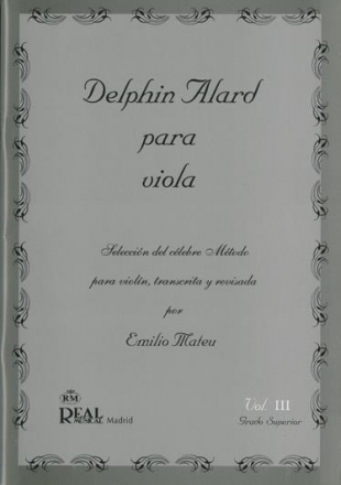 Delphin Alard vol.3 - Grado Superior para viola