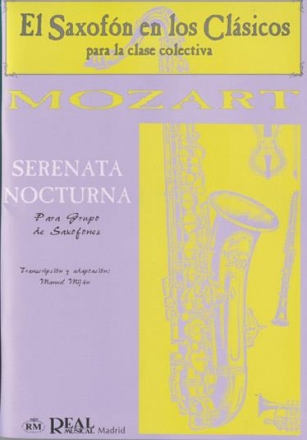 Wolfgang Amadeus Mozart, Serenata Nocturna para Grupo de Saxofones Saxophone Buch