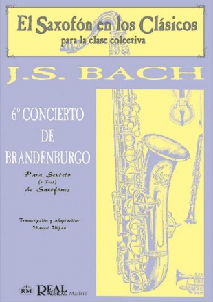 Johann Sebastian Bach, Concierto de Brandeburgo n.6 Saxophone Buch