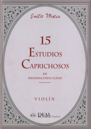 15 Estudios Caprichosos de Mediana Dificultad Violine Buch