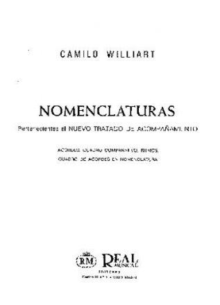 Camilo Williart, Nomenclaturas Alle Instrumente Buch