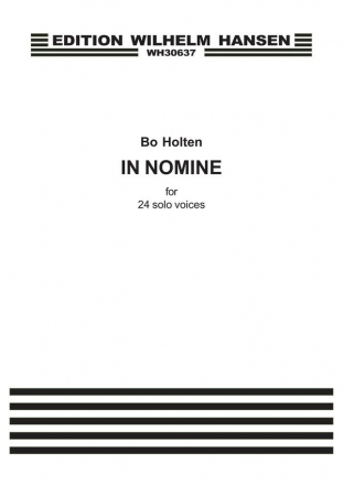 Bo Holten, In Nomine SATB Klavierauszug