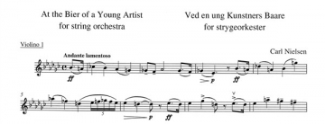 Carl Nielsen, Ved En Ung Kunstners Bre Streichorchester Stimmen-Set