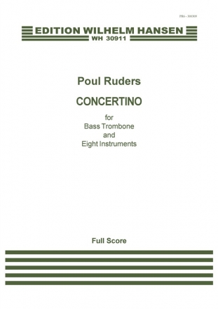 Poul Ruders, Concertino Bassposaune und Ensemble Partitur