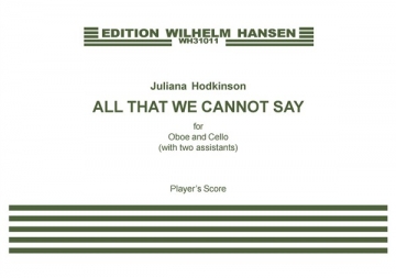 Juliana Hodkinson, All That We Cannot Say Oboe and Cello Buch