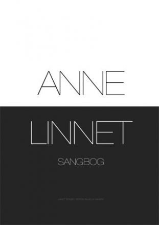 Anne Linnet, Sangbog Vocal Buch