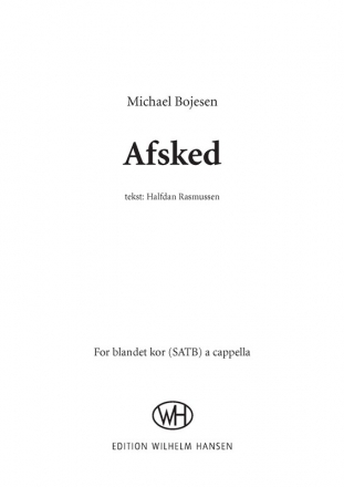 Afsked for mixed chorus a cappella score (dn)