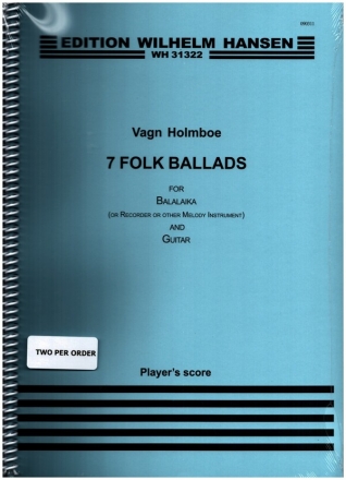 7 Folk Ballads for balalaika (recorder) and guitar 2 scores