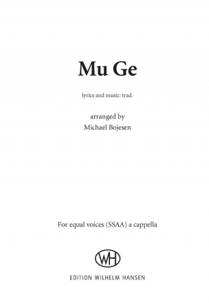 Mu Ge Women's Choir [SSAA] a Cappella Chorpartitur