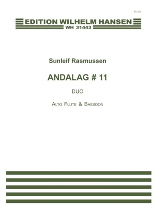 Sunleif Rasmussen, Andalag # 11 Alto Flute and Bassoon Buch