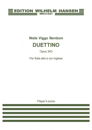 Niels Viggo Bentzon, Duettino Op. 343 Alto Flute and English Horn Partitur