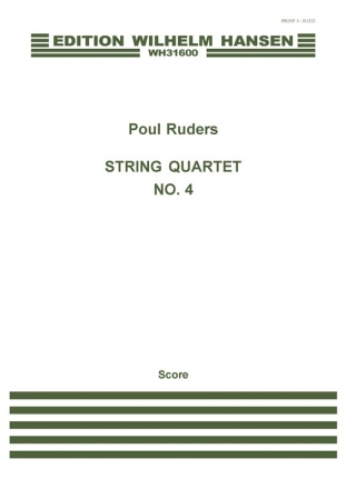 Poul Ruders, String Quartet No.4 Streichquartett Partitur