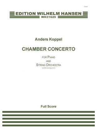 Anders Koppel, Piano Chamber Concerto Piano and String Orchestra Partitur