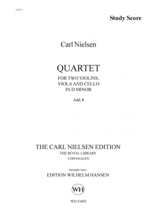 Carl Nielsen, String Quartet D-Minor Streichquartett Partitur