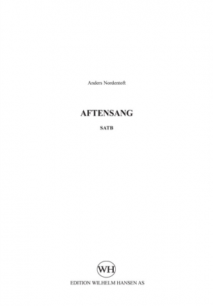 Anders Nordentoft, Aftensang SATB Klavierauszug