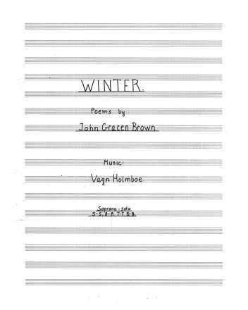 Vagn Holmboe, Winter Op.181 For Soprano Solo And Choir Soprano Voice and Mixed Choir [SATB] Klavierauszug