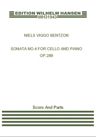 Niels Viggo Bentzon, Sonata No. 4 For Cello And Piano, Op.289 Cello und Klavier Buch