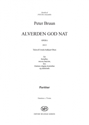 Peter Brunn, Alverden God Nat Gemischter Chor Klavierauszug