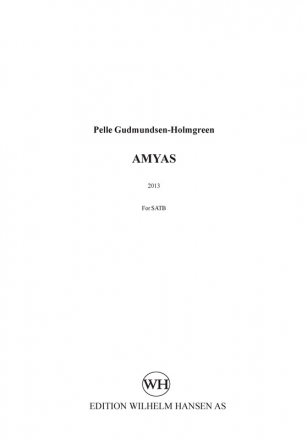 Pelle Gudmundsen-Holmgreen, Amyas SATB Klavierauszug