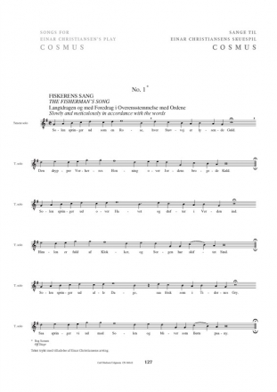 Carl Nielsen, Songs For Einar Christiansen's Play 'Cosmus' Tenor Voice and SATB Chorpartitur