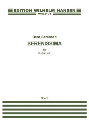 Bent Srensen, Serenissima Violin Buch