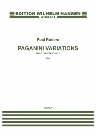 Poul Ruders, Paganini Variations - Piano Concerto No.3 Piano and Orchestra Partitur