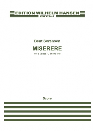 Miserere for 8 voices/2 choirs (I/II) score (la)