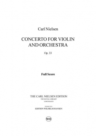 Concerto op. 33 for violin and orchestra full score