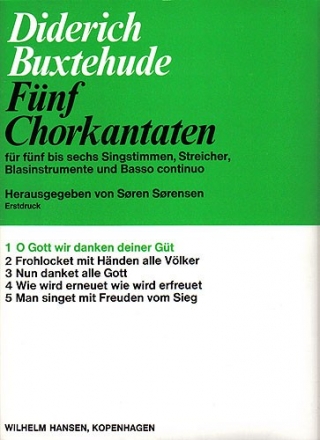 Dietrich Buxtehude, O Gott, Wir Danken Deiner Guet Mixed Choir [SATB], Violin and Cello Chorpartitur