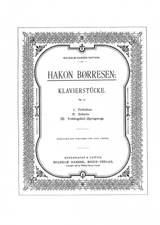 Hakon Borresen, Klavierstcke - No. 3 Frhling Klavier Buch