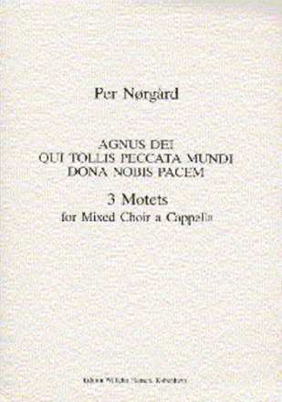 Per Nrgrd, Three Motets SATB Chorpartitur