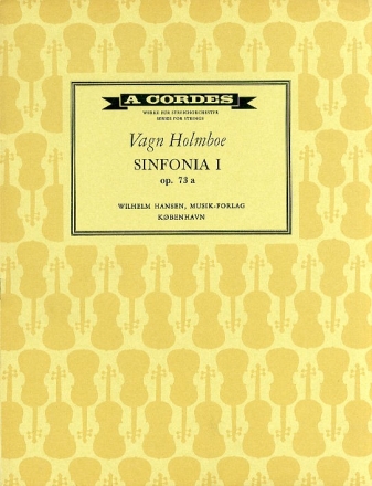 Vagn Holmboe, Sinfonia No.1 For Strings Streichorchester Studienpartitur