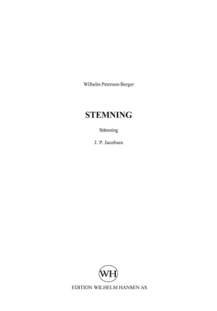 Stemning (Stmning) for mixed choir a cappella choral score (dn/schwed)