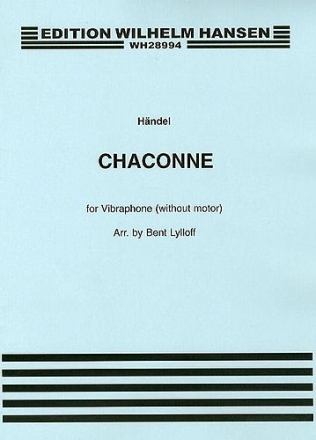 Georg Friedrich Hndel, Chaconne For Vibraphone Vibraphone Buch