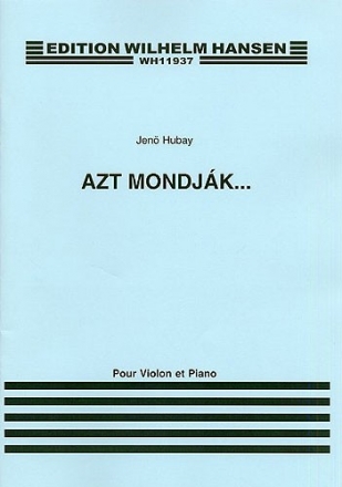 Jeno Hubay, Azt Mondjak Violine und Klavier Buch