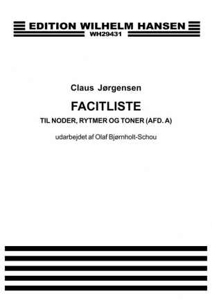 Claus Jorgensen, Facitliste Til Claus Jorgensen  Buch