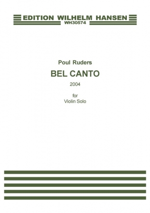 Poul Ruders, Bel Canto Violin Buch