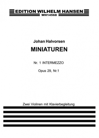 Miniaturen op29/1 Intermezzo fr 2 Violinen und Klavier Partitur und Stimmen