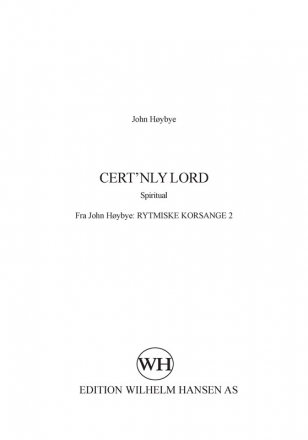 John Hybye, Rytmiske Korsange 2 SSATB Chorpartitur