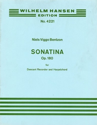 Niels Viggo Bentzon, Sonatina For Descant Recorder And Harpsichord Recorder and Harpsichord Buch