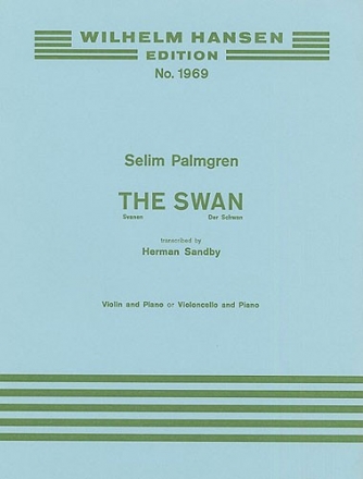 Selim Palmgren, The Swan Violin or Cello and Piano Buch