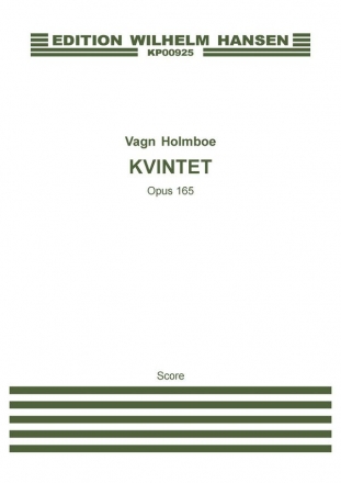 Vagn Holmboe, Strygekvintet Op. 165 Streichquartett Stimmen-Set