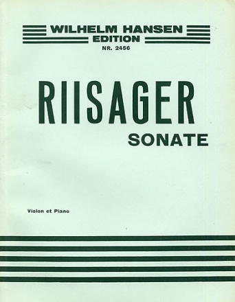 Knudge Riisager, Sonata For Violin and Piano Op. 5 Violine und Klavier Buch